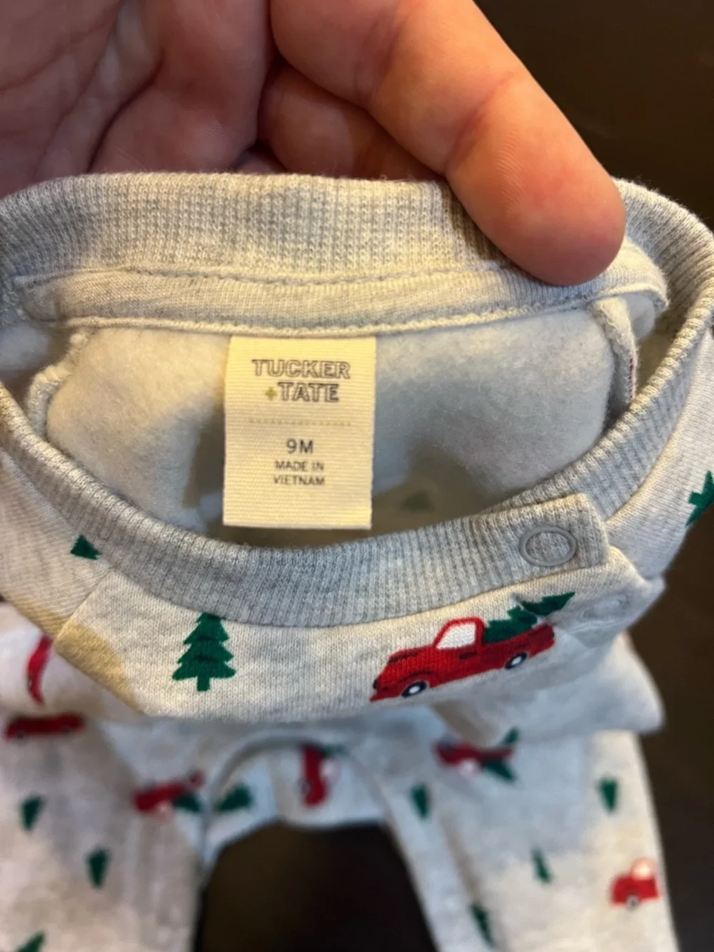 New - Tucker + Tate Christmas Truck Print One-Piece Romper | 9 Months